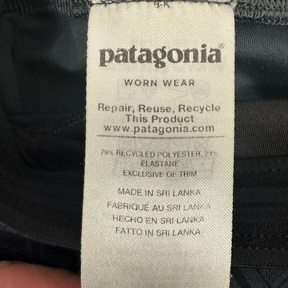 Patagonia Womens XS Technical Running Tights Black Pattern Breathable Design - Picture 5 of 8